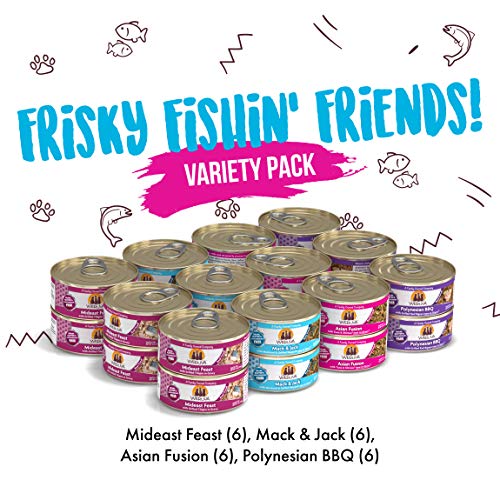 Weruva Classic Cat Food, Variety Pack, Frisky Fishin' Friends Wet Cat