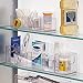 mDesign Bathroom Medicine Cabinet Organizer, for Tweezers, Medical Supplies, Contact Lenses, Cotton Balls - Clear