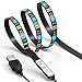 TV LED Light Strip JACKYLED 6.6Ft 60Leds LED TV Backlight Strip USB Bias Monitor Lighting RGB 5050 SMD Changing Color Strip Kit Accent light Set For TV Desktop PC (Mini Controller)