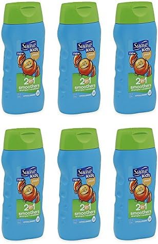 Suave Kids 2 in 1 Shampoo + Conditioner, Peach Smoothers 12 oz (6pack)