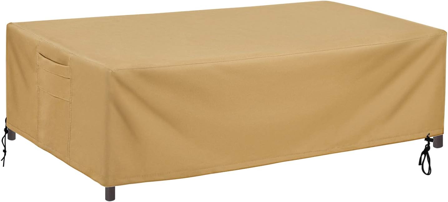 Sunkorto Patio Table Cover Rectangle/Oval Dining Table Furniture Cover Waterproof & UV-Resistant for Outdoor 183x114cm
