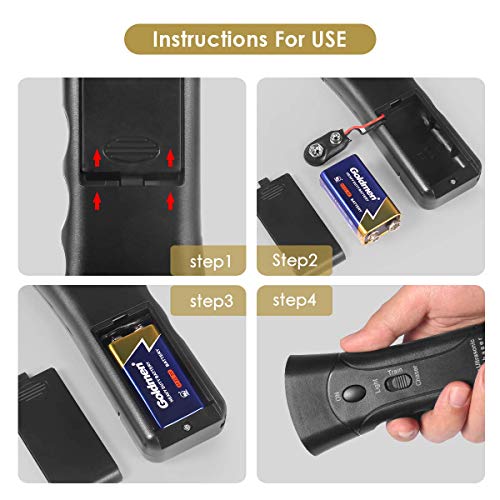 image for InooSky Anti Barking Handheld 3 in 1 Pet LED Ultrasonic Dog Trainer De