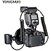 Yongnuo YN24EX Macro Flash Speedlite TTL 2pcs Flash Head + 4pcs Adapter Rings + High Power Rechargeable Battery and Rapid Charger with A&R Cleaning Cloth