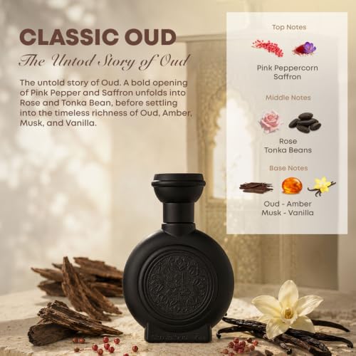 Taif Al Emarat CLASSIC OUD Unisex Perfume for Men & Women – Eau de Parfum, Smoked Oud Amber Vanilla Agarwood Scent, Long Lasting Oriental Fragrance, 75ml/2.5oz