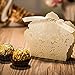 100pcs Wedding Party Favor Boxes,Lace Candy Boxes Laser Cut Boxes Cajitas Para Dulces for Wedding Bridal Shower Baby Shower Birthday Party(Gold)