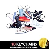 NIS Industries Keychains - Rare Air Packs - Rubber/Silicone 2D Retro Sneaker Basketball Shoe Keychains - Perfect Sneakerhead Gift Idea (Yeezy All-Star)