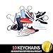 NIS Industries Keychains - Rare Air Packs - Rubber/Silicone 2D Retro Sneaker Basketball Shoe Keychains - Perfect Sneakerhead Gift Idea (Yeezy All-Star)