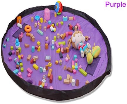 KoMall Children's Play Mat and Toys Storage Bag, Waterproof Nylon 59-inch （Purple）