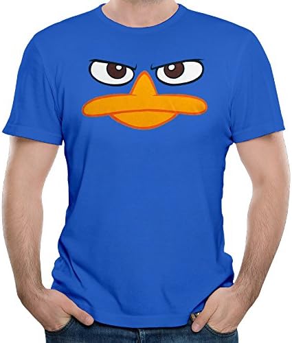 Men's Perry Platypus - Face Phineas Ferb Cotton Premium Short Sleeve T-shirts Tee