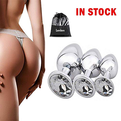 Lorelore Male Massage Anàl' Trainer Kit - B-u-t-t Pl'ugs - Beginner Starter Set - 3PCS Stainless Steel