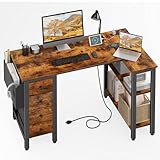 Lufeiya L Shaped Desk with Drawers & Storage