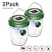 Adoric Life Wasp Trap Catcher, Perfect Outdoor Solar Powered Trap with Ultraviolet LED Light for Yellow Jackets, Bees, Wasps, Hornets, Bugs and More - 2 Pack