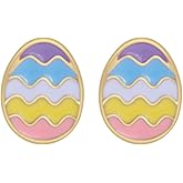 Easter Earrings for Women Colorful Easter Egg Stud Earrings Cute Bunny Rabbit Earrings for Women Easter Jewelry Gifts