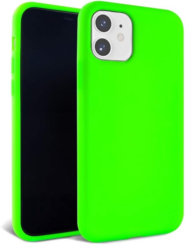 FELONY CASE – iPhone 12 and iPhone 12 Pro Case – Neon Green Silicone Phone Cover | Wireless Charging Compatible, 360° Shockproof Protective Case for Apple iPhone 12/12