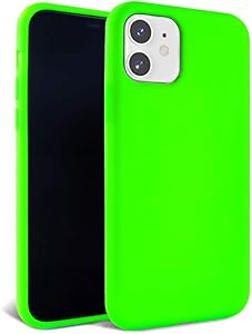 FELONY CASE – iPhone 12 and iPhone 12 Pro Case – Neon Green Silicone Phone Cover | Wireless Charging Compatible, 360° Shockproof Protective Case for Apple iPhone 12/12