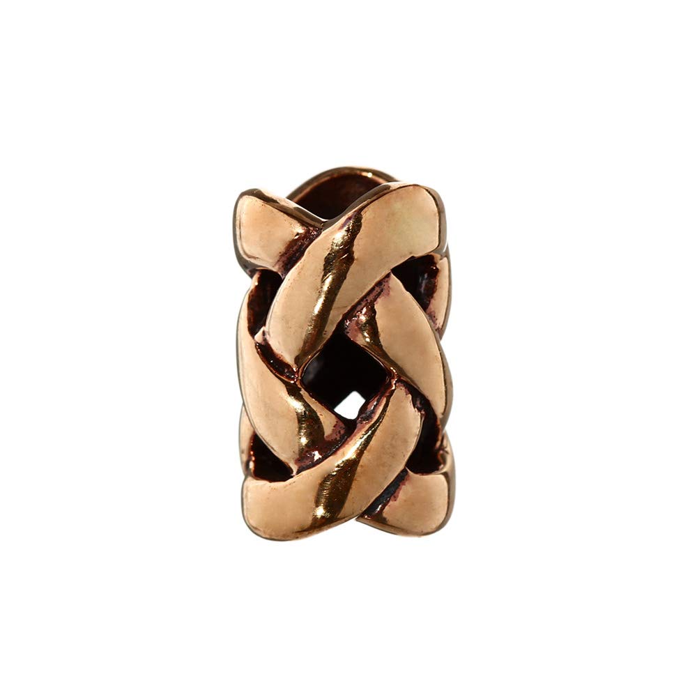 NKlaus SET 2x beard bead hair ornament NEMETONA Celtic bronze curly bead 40502