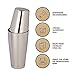 DISCONTINUED-Boston Shaker: Professional Stainless Steel Cocktail Shaker Set, including 18oz Unweighted & 28oz Weighted Shaker Tins