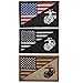 SpaceAuto USA American Flag w/ Marine Corps USMC Military Tactical Morale Badge Patch 3