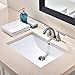 Friho 18.5''x13.8''x7.9'' Modern Rectangular Undermount Vanity Sink Porcelain Ceramic Lavatory Bathroom Sink,White With Overflow