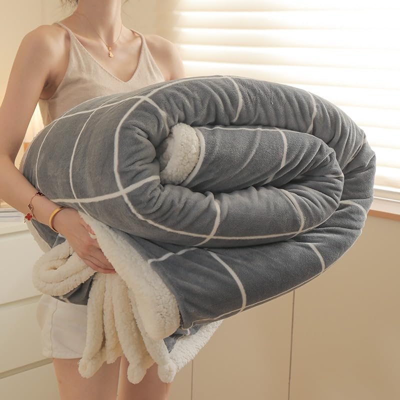 Photo 1 of PAJEO Sherpa Fleece Throw Blanket for Couch - Thick and Warm Bed Blanket Dual Sided,Soft Fuzzy Plush Throw Blanket,Throw Size 40x60 Inches