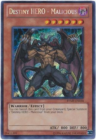 Yu-Gi-Oh! - Destiny HERO - Malicious (RYMP-EN034) - Ra Yellow Mega-Pack - Unlimited Edition - Secret Rare