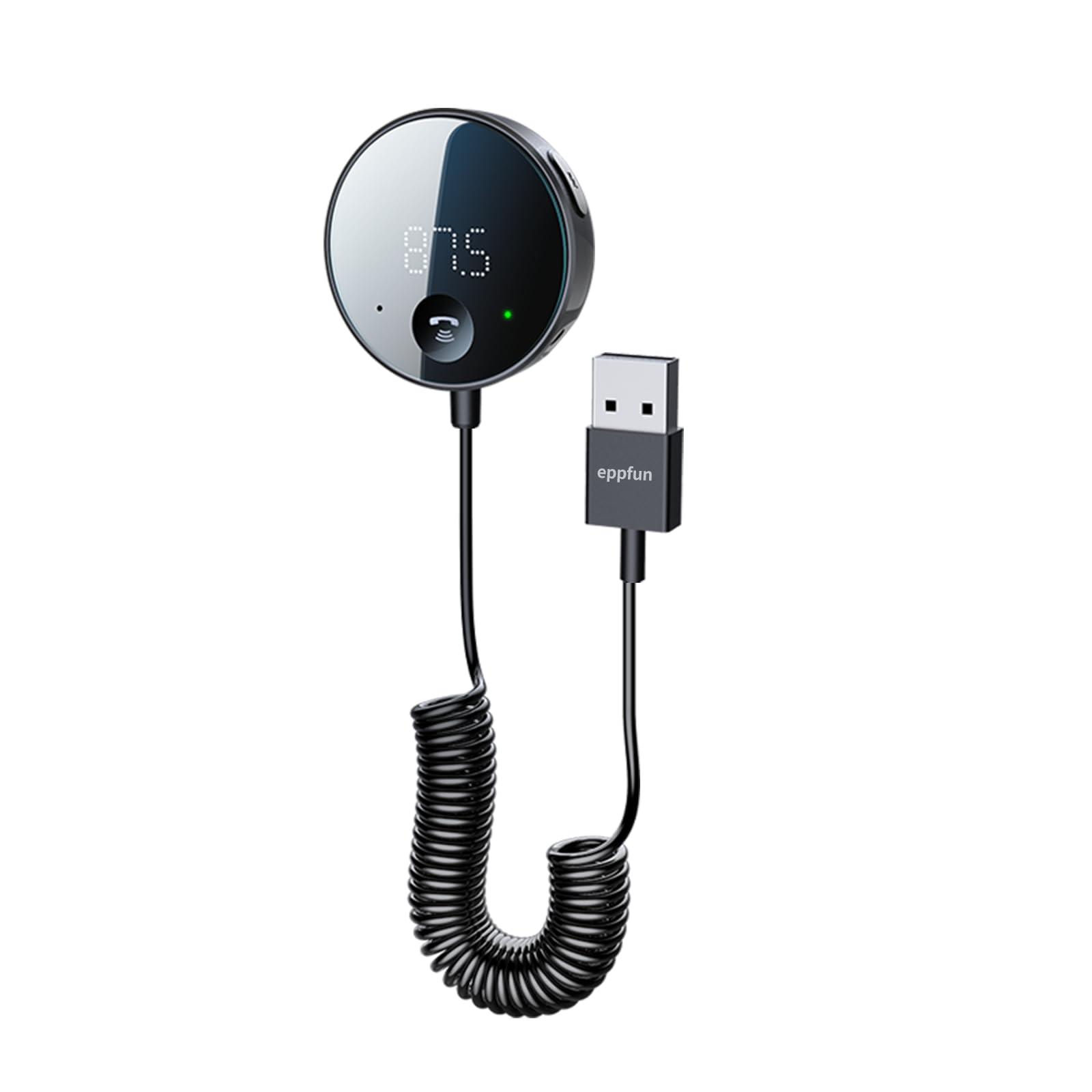 Photo 1 of Bluetooth 5.2 FM Transmitter for Car, Car Adapter with Big Mic Bass Stereo Hi-Fi Sound, Receiver Support Hands-Free Calls, Aux Out, TF Card