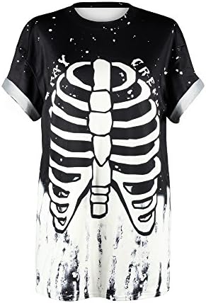 MHOTCIG Fashion Couple Tops Women Summer Casual T Shirt Punk Sleeve Printed T-Shirts