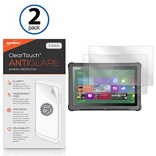 BoxWave Getac F110 Screen Protector, [ClearTouch Anti-Glare (2-Pack)] Anti-Fingerprint Matte Film Skin for Getac F110