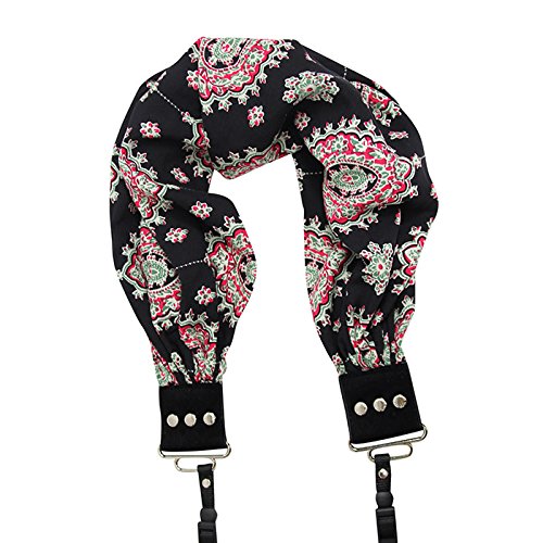 Luxury Scarf Camera Strap with Hidden Pocket~ Hold Your Phone, Keys, Cash and Spare Memory Card Right Where You Need Them! Quality USA Made (BlackBerry) - Thumbnail 2
