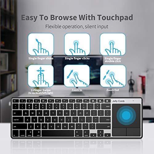 MultiDevice Bluetooth Keyboard with Touchpad for Mac OS/iOS/iPad OS