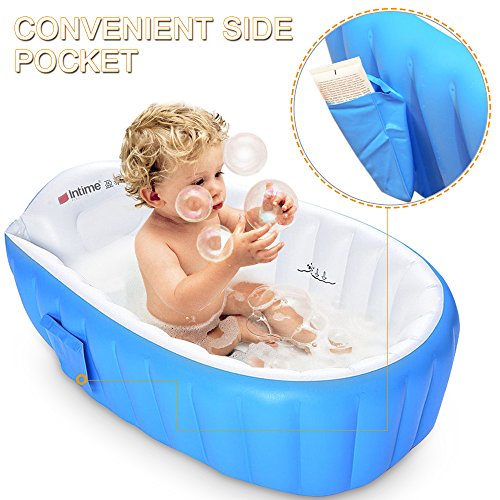 image for Inflatable Baby Bathtub, Mixigoo Infant Mini Swimming Pool Foldable No