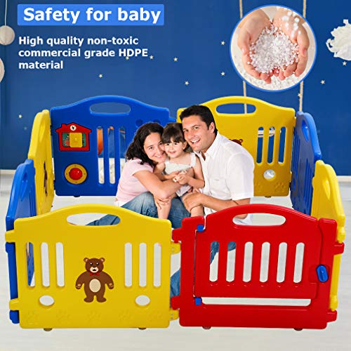 image for BMS 8 Panels Baby Playpen for Babies Baby Play Yards Kids Activity Cen