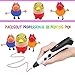 3D Pen, PACKGOUT 3D Drawing Pen DIY Kits 3D Printing Pen with LCD Display PLA Filament Refills for Adults, Boys, Girls, 2018 Newest Version
