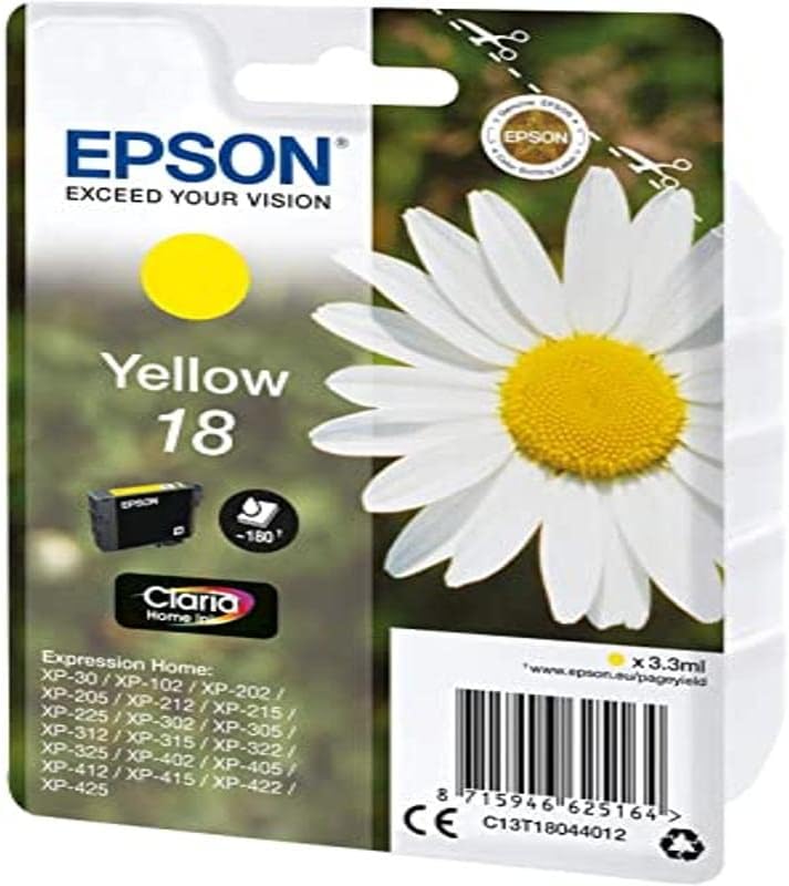 Epson C13T18044012 Inkjet Cartridge Cyan Magenta Yellow Black for XP-30