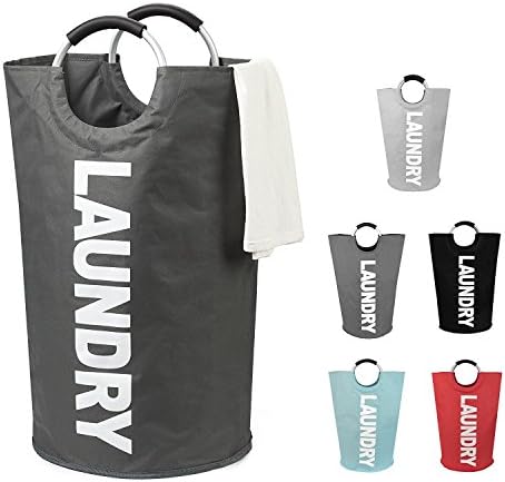 Zhiding Hugger Laundry Basket Foldable Storage Basket /Bin Washing Basket Waterproof Oxford Cloth for College Home Mesh Laundry(Large)