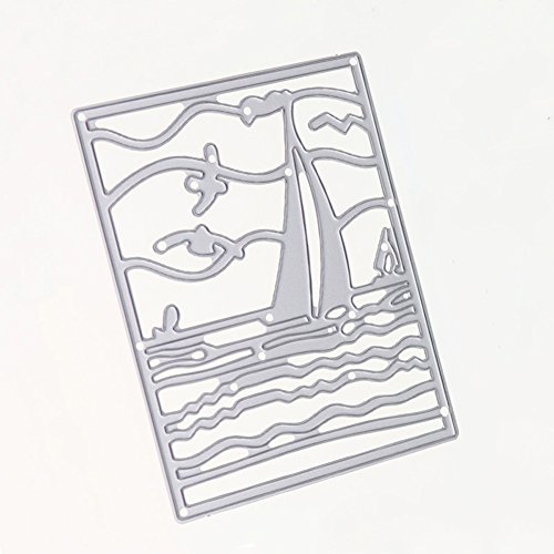 Metal Cutting Dies Stencil Mold Template for Card Making Scrapbooking Album Paper (Sailboat Dies)