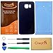 CrazyFire® Dark Blue Replacement Rear Glass Lens Bezel Battery Door Cover For Samsung Galaxy S6 G920 G920A G920P G920T G920F G920V G920R4 With Adhesive And Tools Kit