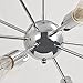 Unitary Brand Silvery Metal Farmhouse Chandelier for Kitchen Island with 12 E26 Bulb Sockets, Industrial Hanging Lights, Dining Room Pendant Light Fixture