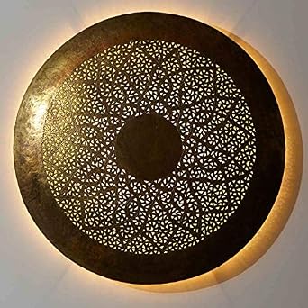 Orientalische Wandleuchte Marokkanische Wandlampe Hilal Rund O 57