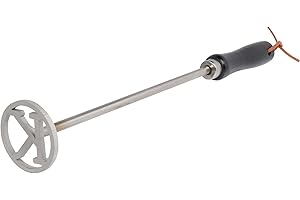 BBQFANS Personalized Circle Branding for Wood, Leather and Grilling | Stainless Steel Branding Iron for Steaks, Burgers and Buns | Custom Letter Brander (K)