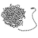Housweety 100pcs Silver Tone Connector Clasp Ball Chains Keychain Tag 10cm(3 7/8 (100pcs) (10CM-100PCS)