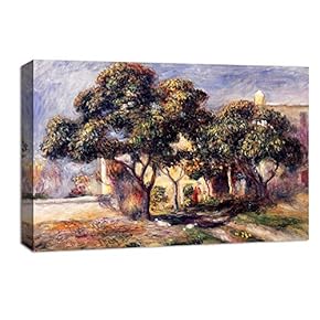 Canvas Wall Art Landscape at Beautiful by Pierre-Auguste Renoir Canvas Prints Home Artwork Decoration for Living Room,Bedroom - 12x18 inches