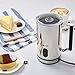 Aicok Milk Frother, Stainless Steel Electric Milk Steamer with Hot or Cold Milk, Strix Temperature Controller, Non-Stick Coating, Silent Operation, Milk Warmer for Coffee, Latte, Cappuccino, Silver