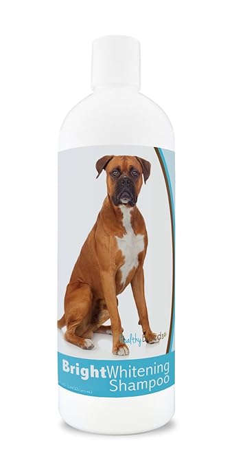 Healthy Breeds Bright Whitening Dog Shampoo For White Lighter Fur Over 150 Breeds Pina Colada Scent 12 Oz