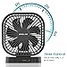 OPOLAR 5 Inch Desk Fan with Timer, USB or AA Battery Operated, 3 Speeds, Extra Quiet, 7-Blade Design, Adjustable Angle, for Office Desk, Hurricanes, Bedroom and Outdoor (Without Batteries)