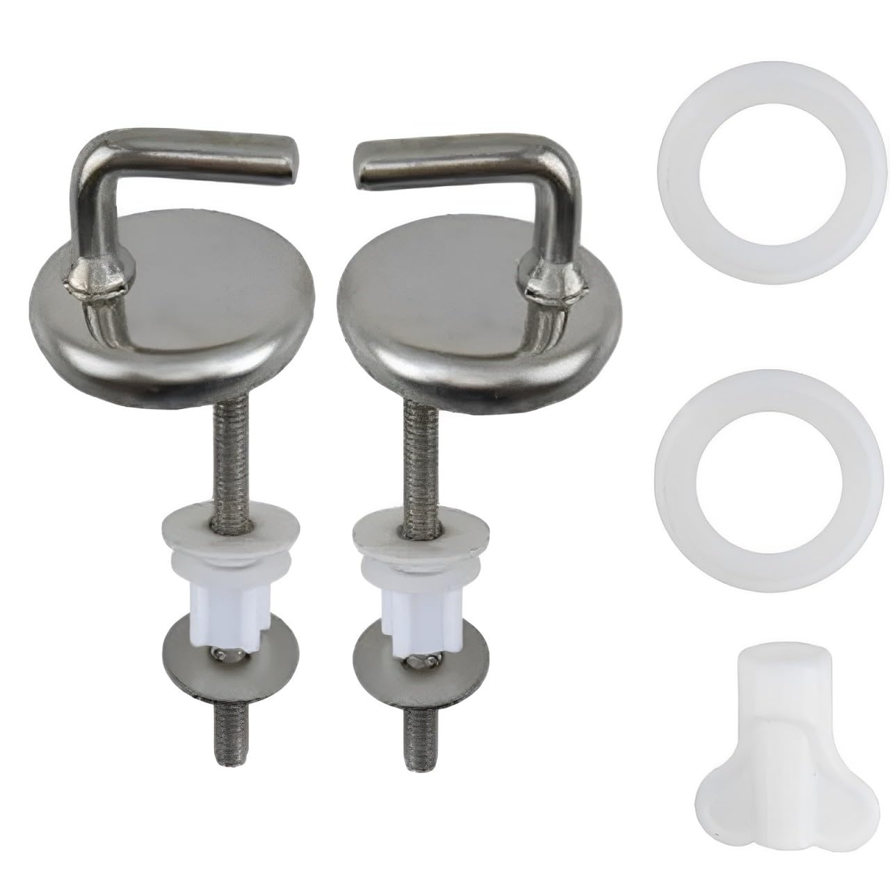2 Pack Toilet Seat Hinges - Easy and Fast Installation, Compatible with Most Standard Toilets