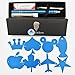 Eyebrow Hair Tattoo Razor Pen For Hair Art Design (20 Blades + 1 Tweezer + 8 Stencils) - Professional Accessories Barber Pencil Engraving Shaver Device, Magic Eye Brow Beard Styling Shaving Tools Kit