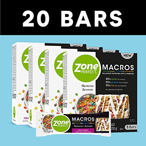 Zone Perfect Macros Protein Bars, Fruity Cereal, 20 Count Pricepulse