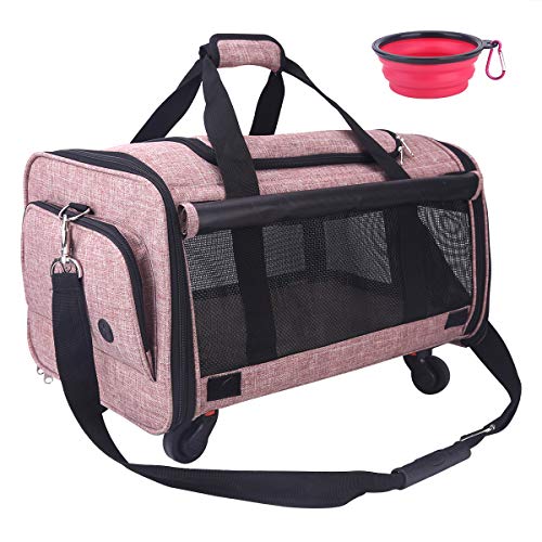 NOYAL Pet Carrier Airline Approved Up to 20lbs, SoftSided Cat Travel