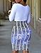 Ninimour Womens Slim Fit Hip Package Print Bodycon Dress Blue Galaxy M
